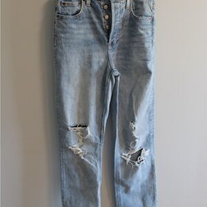 Denim Forum Aritzia The Arlo High Rise Straight 30L size 25